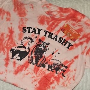 George Pink and Red Tie-Dye Short Sleeve Tee